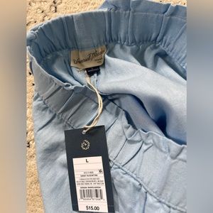 Powder blue shorts size large.